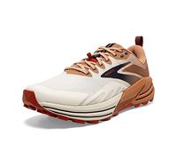 Brooks Men's Cascadia 16 Sneaker, White/Biscuit/Rooibos, 8.5 UK