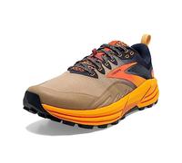 Brooks Men's Cascadia 16 Sneaker, Zinnia/Eclipse/Nomad, 9 UK