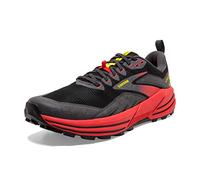 Brooks Men's Cascadia 16 Trail Running Shoe, Black/Fiery Red/Blazing Yellow, 11 UK