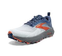 BROOKS Men's Cascadia 17 Sneaker, Blue/Navy/Firecracker, 8.5 UK
