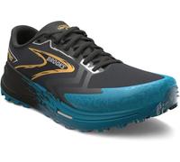 BROOKS Mens Catamount 3 Sneaker, Ebony Mosaic Blue Orange, 7 UK