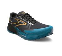 Brooks Mens Catamount 3 Sneaker, Ebony Mosaic Blue Orange, 8.5 UK