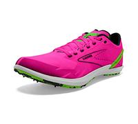 BROOKS Men's Draft XC Spikeless Sneaker, Pink Glo/Green/Black, 10 UK
