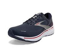 Brooks Men's Ghost 14 Running Shoe, Peacoat India Ink High Risk Red, 10.5 UK