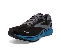 Brooks Men's Ghost 15 Neutral Running Shoe, Black/Blackened Pearl/Blue, 10 UK