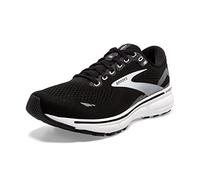 Brooks Men's Ghost 15 Sneaker, Black/BlackerEned Pearl/White, 10.5 UK