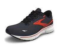 Brooks Men's Ghost 15 Sneaker, Ebony/Black/Spicy Orange, 9 UK