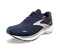 Brooks Men's Ghost 15 Sneaker, Peacoat/Blue/Orange Pop, 9.5 UK