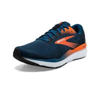BROOKS Men's Ghost 16 Sneaker, Blue Opal/Black/Nasturtium, 12 UK