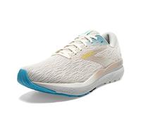 Brooks Men's Ghost 16 Sneaker, Coconut Blue Yellow, 9.5 UK