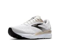 BROOKS Men's Ghost 16 Sneaker, White/Cream/Pink, 9 UK