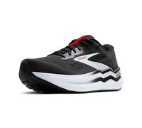 BROOKS Men's Ghost Max 2 Sneaker, Black White Fiery Red, 7.5 UK