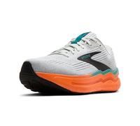 BROOKS Men's Ghost Max 2 Sneaker, Oyster Mushroom/Orange/Teal, 8 UK