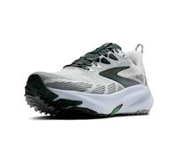Brooks Men's Ghost Trail, Versatile Off-Road Running Shoe for Rugged Terrain - White/Grey/Green - 14 Medium