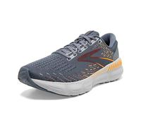 Brooks Men's Glycerin GTS 20 Supportive Running Shoe, Grey/Chili Oil/Orange, 9.5 UK