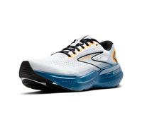Brooks Men's Glycerin GTS 21 Supportive Running Shoe, White/Sapphire/Orange, 12 Medium
