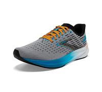 BROOKS Men's Hyperion Sneaker, Grey/Atomic Blue/Scarlet, 12 UK
