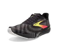 BROOKS Men's Hyperion Tempo Sneaker, Black/Pink/Yellow, 10.5 UK