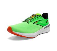 BROOKS Men's Launch GTS 10 Sneaker, Green Gecko/Red Orange/White, 10.5 UK