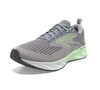BROOKS Men's Levitate 6 Sneaker, Grey/Neon Green Primer, 9.5 UK