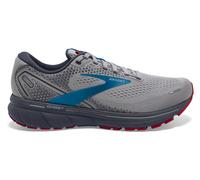 Brooks Men's Running Shoes Ghost 14 Grey / Blue/ Red Mesh Running Shoes Trainers