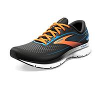 BROOKS Men's Trace 2 Sneaker, Black/Classic Blue/Orange, 9.5 UK