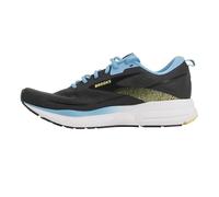 BROOKS Men's Trace 3 Sneaker, Forged Iron/Blue/Yellow, 11 UK