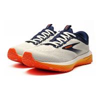 Brooks Revel 7 Men's Running Shoes Men's | Running Trainers | White / Peacoat / Orange | UK Size 9.5