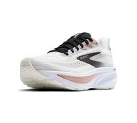 Brooks Women’s Ghost 17 Neutral Running Shoe, White/Black/Rose Gold, 11 Wide