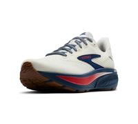 Brooks Women’s Ghost 18 Neutral Running & Walking Shoe, Coconut/Red/Blue, 5.5