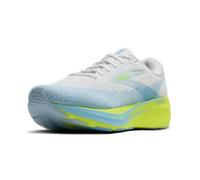 Brooks Women’s Ghost Amp Neutral Running Shoe, White/Blue/Nightlife, 7.5