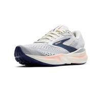 BROOKS Women's Adrenaline GTS 24 Sneaker, Grey/Blue Ribbon/Peach, 8.5 UK