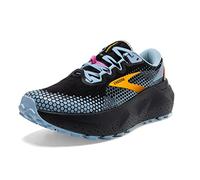 Brooks Women's Caldera 6 Sneaker, Black/Blue/Yellow, 7 UK