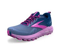 BROOKS Women's Cascadia 17 Sneaker, Navy/Purple/Violet, 4.5 UK