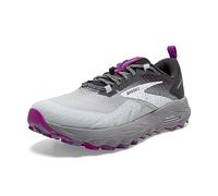 BROOKS Women's Cascadia 17 Sneaker, Oyster/Blackened Pearl/Purple, 4.5 UK