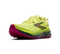BROOKS Womens Cascadia 19 Sneaker, Sunny Lime Black Magenta, 3 UK
