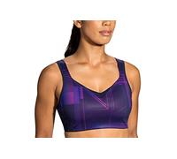 Brooks Women's Convertible Run Bra for High Impact Running, Workouts & Sports with Maximum Support, Matrix Navy Print, 34D