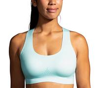 Brooks Women's Crossback 2.0 Sports Bra for Running, Workouts & Sports, Ice Blue/Vivid Teal, 30DD