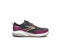 BROOKS Womens Divide 6 Sneaker, Ebony Fuchsia Lime, 3 UK