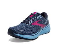 Brooks Women's Ghost 14 Running Shoes, Peacoat Blissful Blue Fuchsia, 8.5 UK
