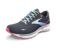 Brooks Women's Ghost 15 Sneaker, Ebony/Open Air/Lilac Rose, 5 UK
