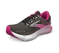 Brooks Women's Glycerin 20 Sneaker, Black Fuchsia Linen, 5 UK