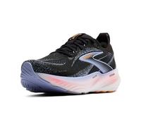 Brooks Women's Glycerin 22 Sneaker, Black Blue Heron Orange, 7 UK