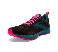 Brooks Women's Revel 5 Running Shoe, Black Blue Pink, 5 UK