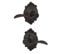 Brookshire Trim with Accent Hall and Closet Lever, Aged Bronze (F10 Acc 716 BRK)