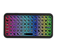 brooksnaji Brightness Small Keyboard - Blue Keyboard, Adjustable Cordless Input Device | Silent Rechargeable Travel Keyboard for Laptops, Tablets, Smartphones