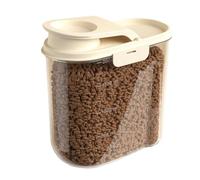 brooksnaji Dog Food Storage Containers - 2L Airtight Pet Grain Storage Box, Compact Transparent Food Dispenser | Dust-proof Anti-moisture Containers for Puppy Bunny Feed, Large Capacity Pet Organizer
