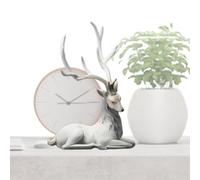 brooksnaji Reindeer Decor,Creative Resin Deer Figure - Resin Christmas Elk Statues for Desktop, Decorative Deer Ornament for Living Room, Bedroom