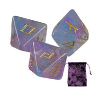 brooksnaji Runic Dice Set, Polyhedral Dice, 8 Sided Astrological Dice for Prediction | Runic Divination Dice Astrological Dice Set Polyhedral Resin Dice with Drawstring Case