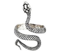 brooksnaji Snake Band Ring,Snake Rings for Women - Snake Jewelry Open Adjustable Punk Snake Rings | Snake Band Ring Vintage Jewelry for Wedding Valentine's Birthday Happy Parties
